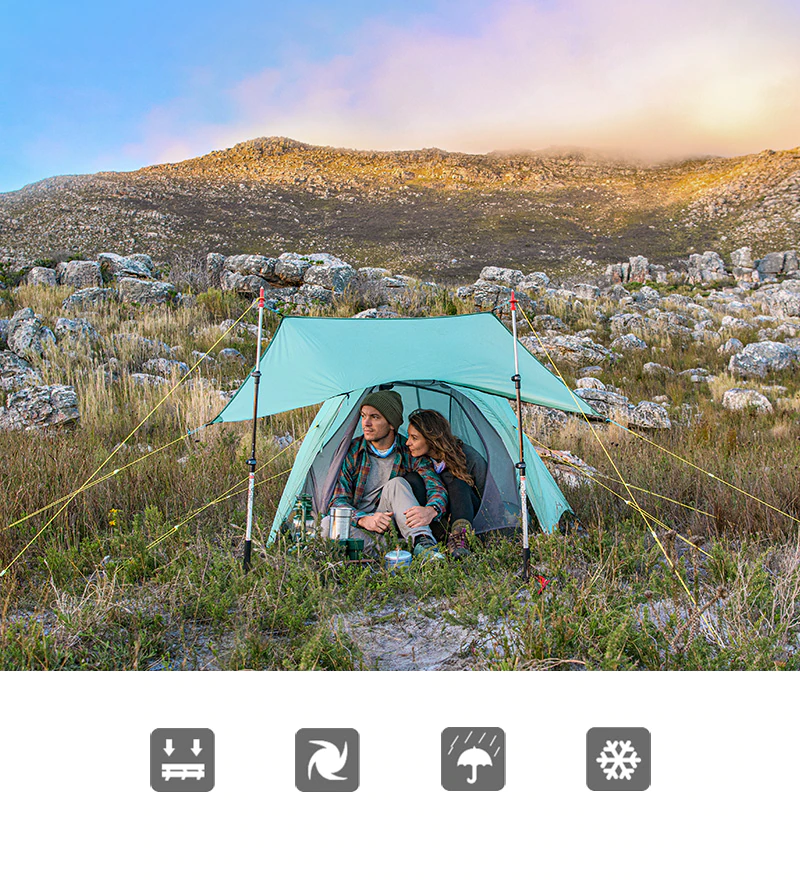 Cheap Goat Tents  New Arrival SHARED 2 Ultralight Outdoor Camping 20D Single Silicone Nylon Waterproof Tent Tents 